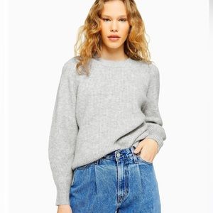 Topshop ribbed crew neck jumper sweater